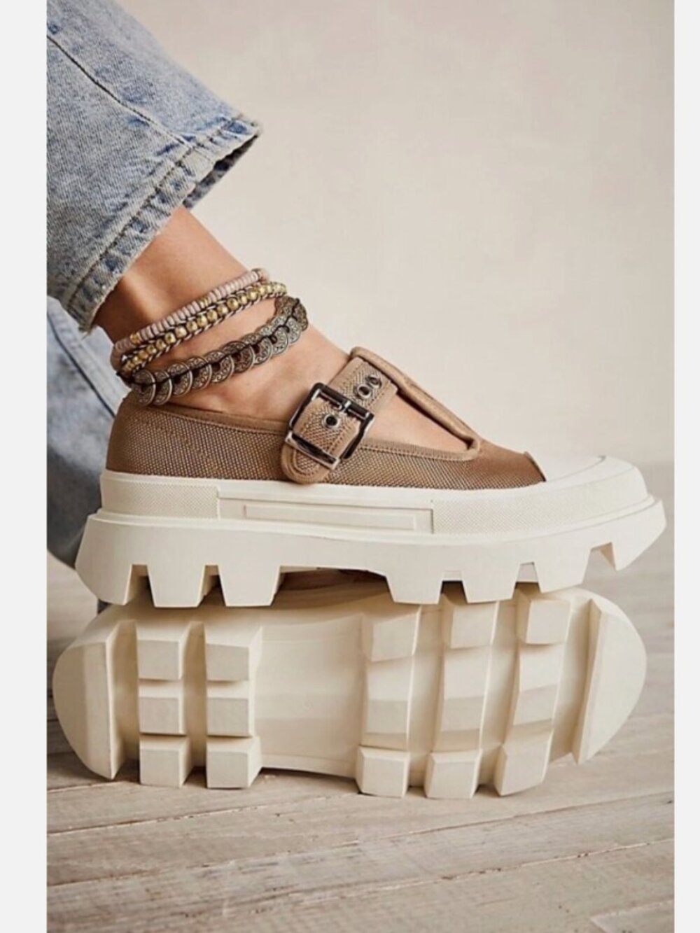 New Free People Jeffrey Campbell Marley Mary Jane Platforms Size 7.5 MSRP: $128